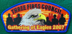 Three Fires Council 2007 Gathering of Eagles Commerative Edition CSP SA-47. Blue Border. Mint Condition.