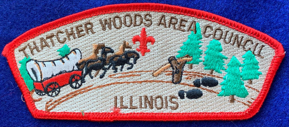 Thatcher Woods Area Council CSP S-2B. Red Border. Mint Condition.