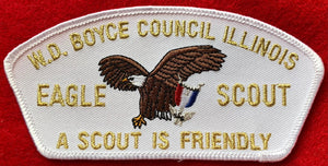 W.D. Boyce Council Eagle Scout Commerative Edition CSP TU-D. White Border. Mint Condition.