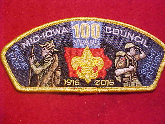 177 MID-IOWA COUNCIL PATCH SA-36, 1916-2016, 100 YEARS