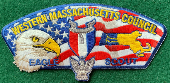 Western Massachusetts Council Eagle Scout Commerative Edition CSP SA-14. Navy Blue Border. Mint Condition.