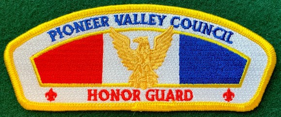 Pioneer Valley Council Honor Guard Commerative Edition CSP SA-15. Yellow Border. Mint Condition.