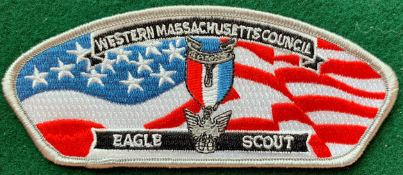 Western Massachusetts Council Eagle Scout Commerative Edition CSP SA-68. Silver Border. Mint Condition.