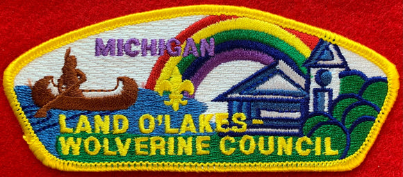 Land O'Lakes - Wolverine Council CSP S-1. Yellow Border. Mint Condition.