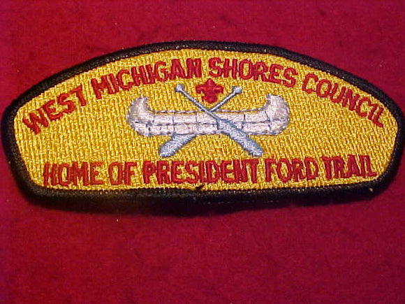 266 WEST MICHIGAN SHORES COUNCIL PATCH S-3, HOME OF PRESIDENT FORD TRAIL