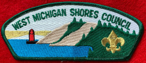 West Michigan Shores Council CSP SA-7. Green Border. Mint Condition.