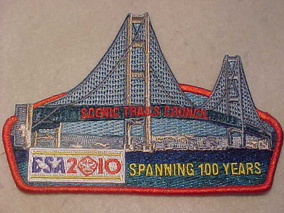 274 SCENIC TRAILS COUNCIL PATCH S-13, BSA 2010, SPANNING 100 YEARS
