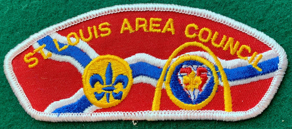 St. Louis Area Council BSA Diamond Jubilee (75th Anniversary; 1910-1985) Commerative Edition CSP T-3B. White Border. Mint Condition.