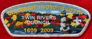 Twin Rivers Council 'Celebrate Hudson's 400th [Anniversary]' (1609-2009) Commerative Edition CSP SA-68. Silver Mylar Border. Mint Condition.