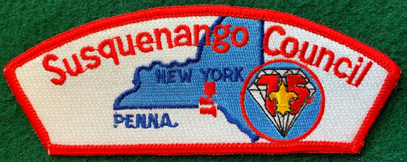 Susquenango Council BSA Diamond Jubilee (75th Anniversary) Commerative Edition CSP S-2A. Red Border. Mint Condition.