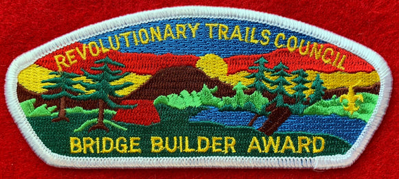 Revolutionary Trails Council Bridge Builder Award Commerative CSP SA-1. White Border. Mint Condition.