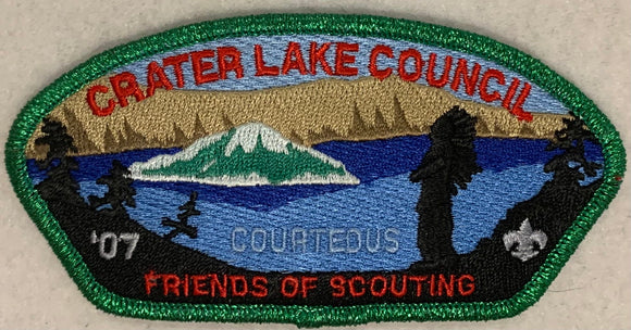 Crater Lake 2007 Friends of Scouting (FOS) Issue. 