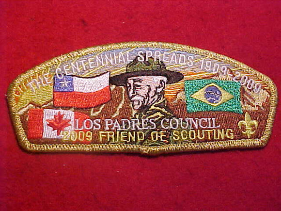 53 LOS PADRES COUNCIL PATCH SA6.1, 2009 FOS, 
