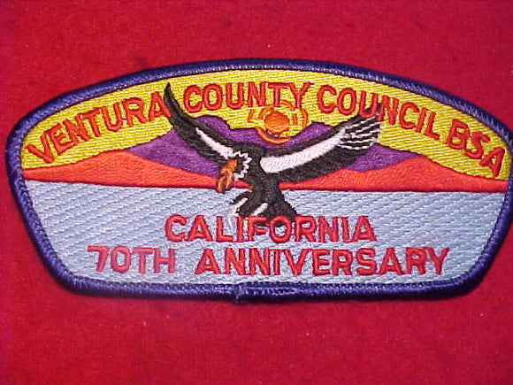 57 VENTURA COUNTY COUNCIL PATCH S-27, 70TH ANNIV., CALIFORNIA