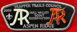 Trapper Trails Council 2009 Aspen Ridge at Hull Valley Scout Reservation Commerative Edition CSP SA-116. Silver Border. Mint Condition.