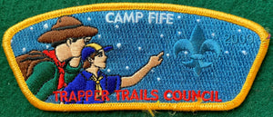 Trapper Trails Council 2009 Camp Fife Commerative Edition CSP SA-119. Yellow Border. Mint Condition.