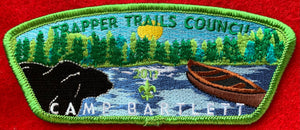 Trapper Trails Council Camp Bartlett Commerative Edition CSP SA-151. Light Green Border. Mint Condition.