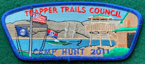 Trapper Trails Council 2011 Camp Hunt Commerative Edition CSP SA-154. Blue Border. Mint Condition.