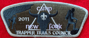 Trapper Trails Council 2011 Camp New Fork Special Issue CSP SA-158. Light Green Border. Mint Condition.