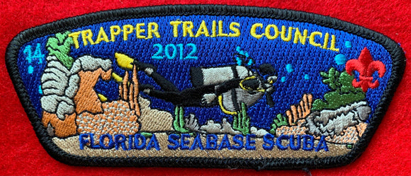 Trapper Trails Council 2012 Florida Seabase Scuba Commerative Edition CSP SA-159. Black Border. Mint Condition.