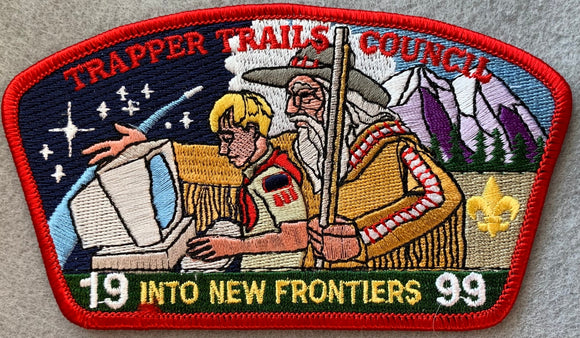 Trapper Trails Council 1999 'Into New Frontiers' Commerative CSP SA-15. Red Border. Mint Condition.