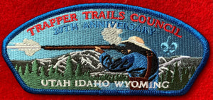 Trapper Trails Council 20th Anniversary Special Edition CSP SA-174. Blue Border. Mint Condition.