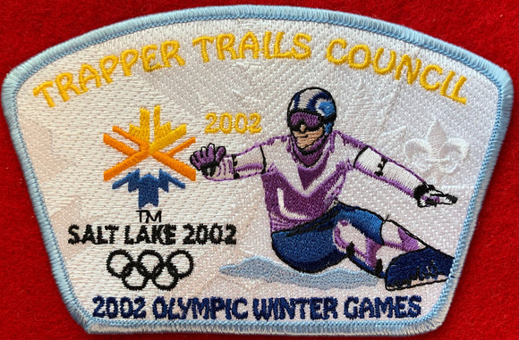 Trapper Trails Council 2002 Olympic Winter Games Commerative Edition CSP SA-20. Light Blue Border. Mint Condition.