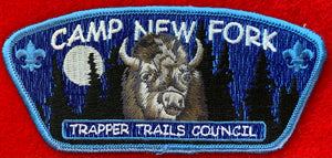 Trapper Trails Council Camp New Fork Commerative Edition CSP SA-24:1. Blue Border. Mint Condition.