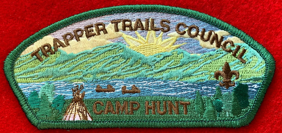 Trapper Trails Council Camp Hunt Commerative Edition CSP SA-29. Green Border. Mint Condition.