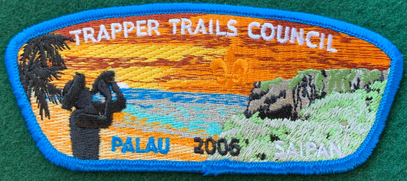 Trapper Trails Council 2006 Palau, Saipan Trip Commerative Edition CSP SA-51. Blue Border. Mint Condition.