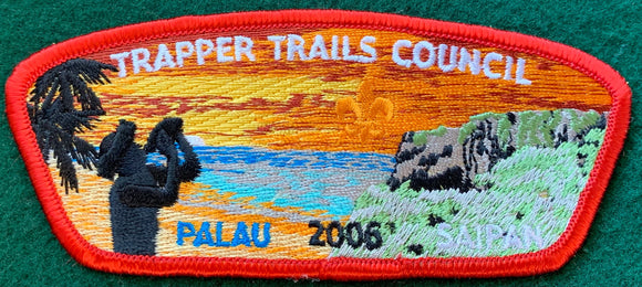 Trapper Trails Council 2006 Palau, Saipan Trip Commerative Edition CSP SA-52. Red Border. Mint Condition.