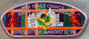 Trapper Trails Council 2006 30th Scottish Jamborette Commerative Edition CSP SA-54. Light Purple Border. Mint Condition.