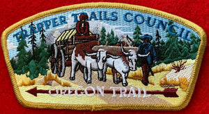 Trapper Trails Council Oregon Trail Commerative Edition CSP SA-63. Gold Border. Mint Condition.