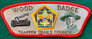 Trapper Trails Council Wood Badge Commerative Edition CSP SA-65. Red Border. Mint Condition.