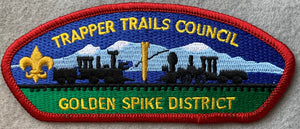 Trapper Trails Council: Golden Spike District Special Issue CSP SA-97. Red Border. Mint Condition.