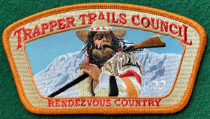 Trapper Trails Council 'Rendezvous Country' Commerative Edition CSP TA-217. Orange Border. Mint Condition.