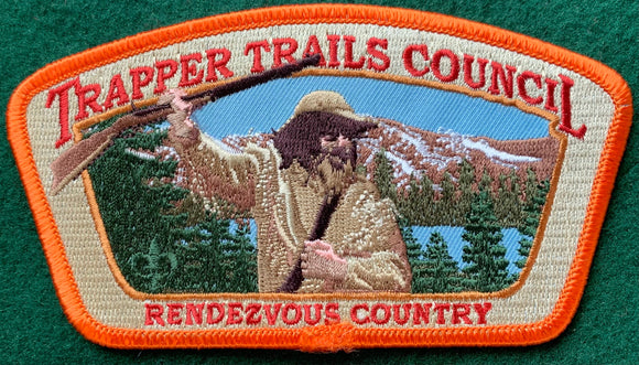 Trapper Trails Council 'Rendezvous Country' Commerative Edition CSP TA-220. Orange Border. Mint Condition.