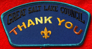 Great Salt Lake Council 'Thank You' Edition CSP SA-291. Dark Blue Background. Blue Border. Mint Condition.