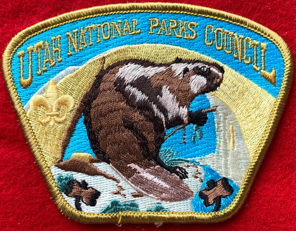 Utah National Parks Council Wood Badge Beaver Patrol Commerative Edition CSP SA-26:1. Gold Border. Mint Condition.