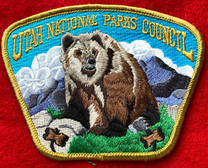 Utah National Parks Council Wood Badge Bear Patrol Commerative Edition CSP SA-26:6. Gold Border. Mint Condition.