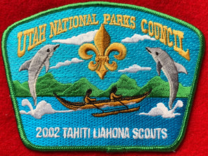 Utah National Parks Council '2002 Tahiti Liahona Scouts' Commerative Edition CSP SA-35. Green Border. Mint Condition.