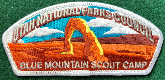 Utah National Parks Council Blue Mountain Scout Camp Commerative Edition CSP SA-63. White Border. Mint Condition.