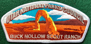 Utah National Parks Council Buck Hollow Scout Ranch Commerative Edition CSP SA-64. White Border. Mint Condition.