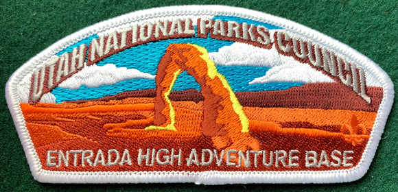 Utah National Parks Council Entrada High Adventure Base Commerative Edition CSP SA-65. White Border. Mint Condition.