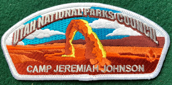 Utah National Parks Council Camp Jeremiah Johnson Commerative Edition CSP SA-67. White Border. Mint Condition.