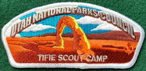 Utah National Parks Council Tifie Scout Camp Commerative Edition CSP SA-71. White Border. Mint Condition.