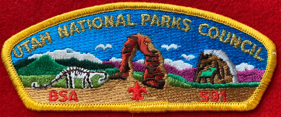 Utah National Parks Council CSP SA-8. Yellow Border. Mint Condition.