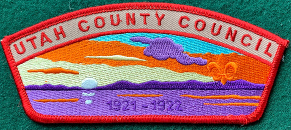 Utah National Parks Council 'Utah County Council' (1921-1922) Tribute Edition CSP TA-29:1. Red Border. Mint Condition.