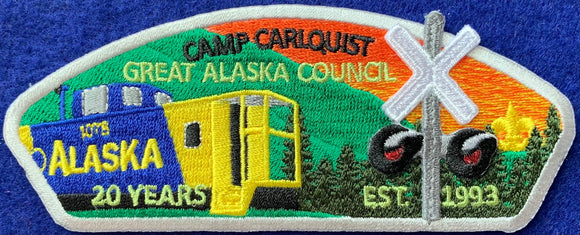 Great Alaska Council | Camp Carlquist | 20 Years | Est. 1993 Commerative CSP SA-33. Train Boxcar with 