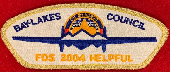 Bay Lakes 2004 Friends of Scouting (FOS); Helpful. CSP SA-10. Mint Condition.